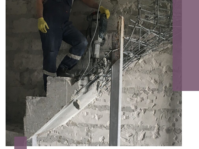 Демонтаж металлических и бетонных лестниц в Магадане