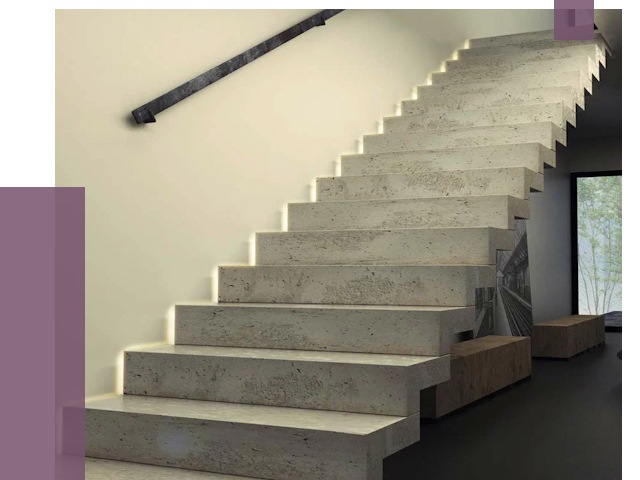 Облицовка бетонных лестниц в Магадане от 4600 руб/м2