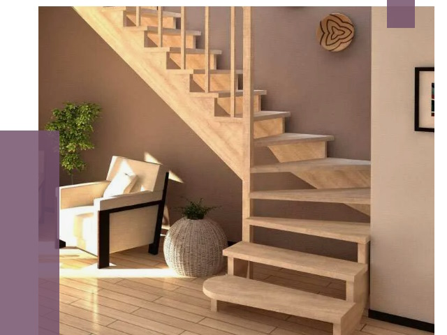 Изготовление Г-образных лестниц в Магадане от 18913 руб. 