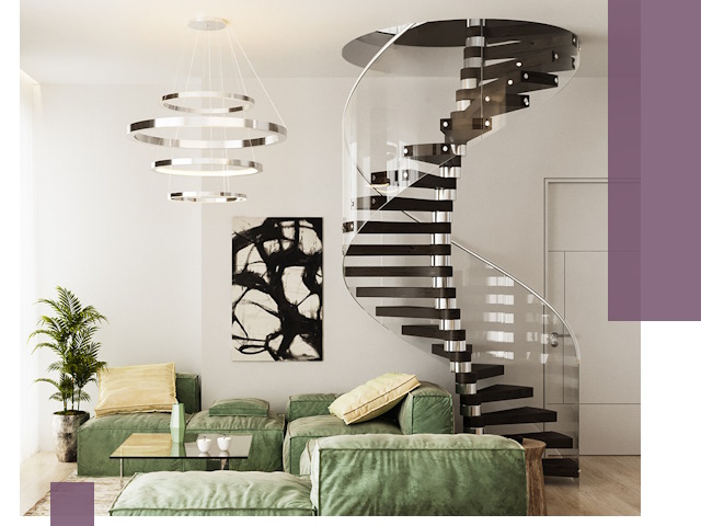 Лестницы для двухуровневой квартиры в Магадане — изготовление и монтаж