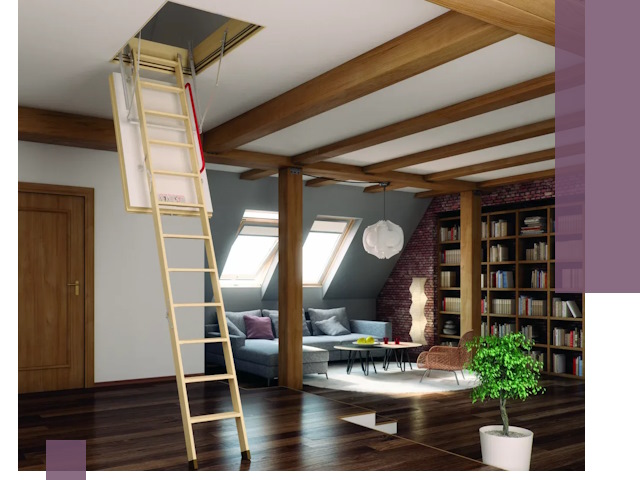 Чердачные лестницы под ключ в Магадане: изготовление и монтаж