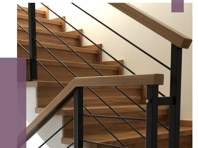 Обшивка металлической лестницы деревом в Магадане от 4345 руб.
