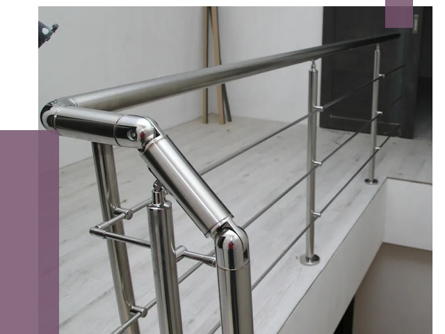Перила из нержавеющей стали в Магадане от 8996 руб. под ключ | ПРОЛЁТ-Мгд