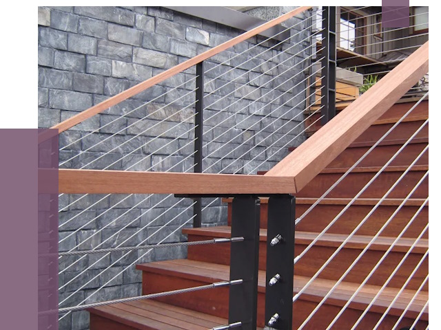 Тросовые перила под ключ в Магадане от 7769 руб.