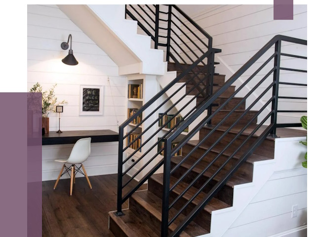 Перила для лестницы в доме в Магадане от 7412 руб. — ПРОЛЁТ-Мгд