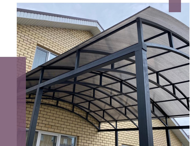 Монтаж козырьков в Магадане от 11501 руб. | ПРОЛЁТ-Мгд