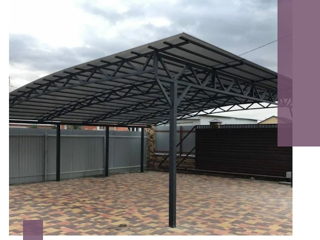 Недорогие навесы под ключ в Магадане — изготовление и монтаж