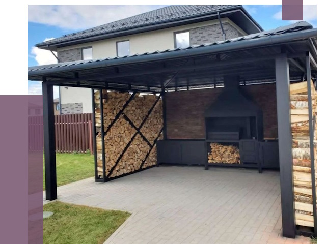 Навесы для барбекю в Магадане от 12728 руб. под ключ | ПРОЛЁТ-Мгд