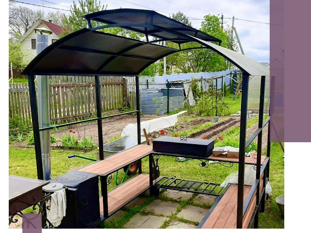 Навесы для барбекю в Магадане: изготовление, монтаж и демонтаж