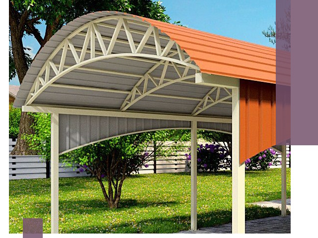 Навесы из профнастила под ключ в Магадане — установка и монтаж