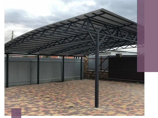 Металлические навесы под ключ в Магадане — изготовление и монтаж