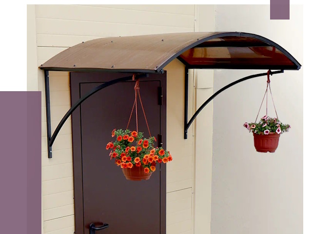 Козырьки над входом в Магадане от 14823 руб.  | ПРОЛЁТ-Мгд