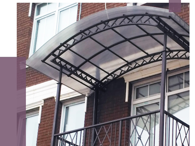 Козырьки над балконом в Магадане от 8638 руб. | ПРОЛЁТ-Мгд