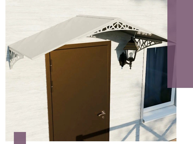 Металлические козырьки на входы и террасы в Магадане