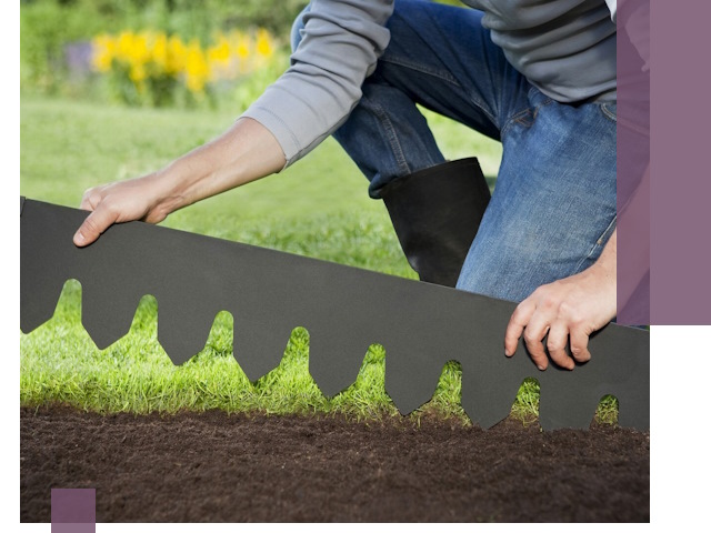 Металлические бордюры для газона в Магадане — изготовление и монтаж