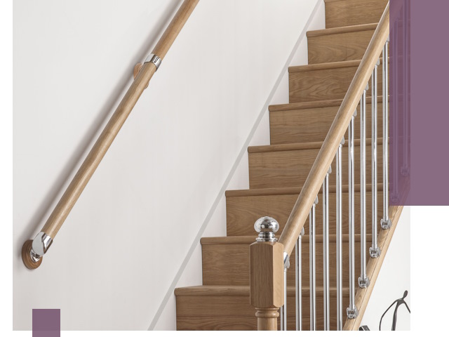 Пристенные поручни из стали и нержавейки под монтаж в Магадане